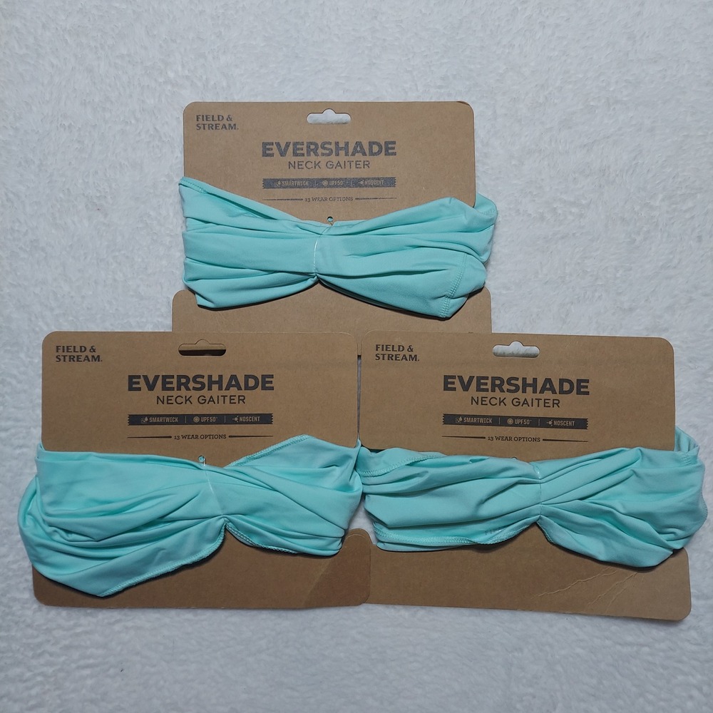 Field & Stream Evershade Neck Gaiter Unisex OSFA Blue Tint New UPF 50+ Smartwick